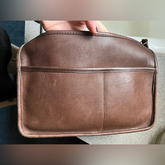 Coach Companion Bag - Mahogany Brown Leather multi pocket Made in NYC - Picture 16 of 17